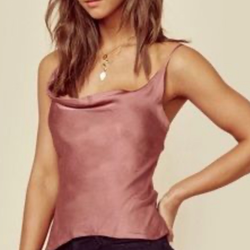 Planet Blue- Tru Blu Silk Pink Cami